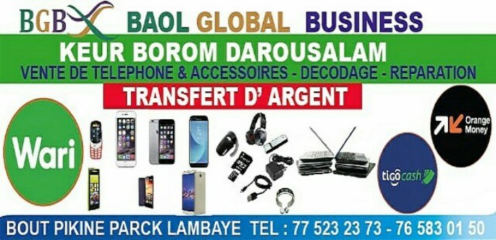 Baol Global Business vente de téléphones portables et accessoires toute Marque